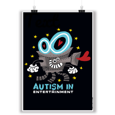 Jorge Guiterrez Autism in Entertainment Art Sticky Backed Poster - 23.4" x 16.5" - Removable