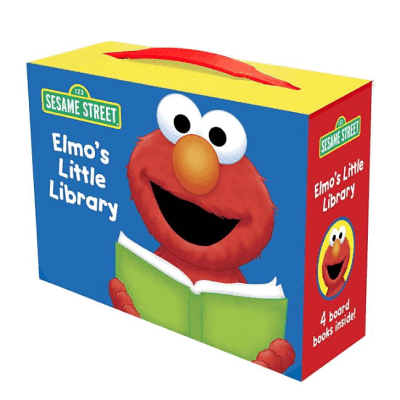 Elmo's Little Library Four Board Book Set: Elmo's Mother Goose; Elmo's Tricky Tongue Twisters; Elmo Says; Elmo's ABC Book