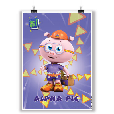 Super WHY! Alpha Pig Portrait Poster