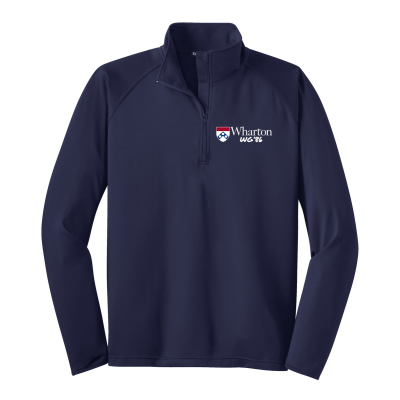 Wharton WG'86 Sharpie Logo "With" (the Apostrophe) Men's Embroidered Stretch 1/2-Zip Pullover