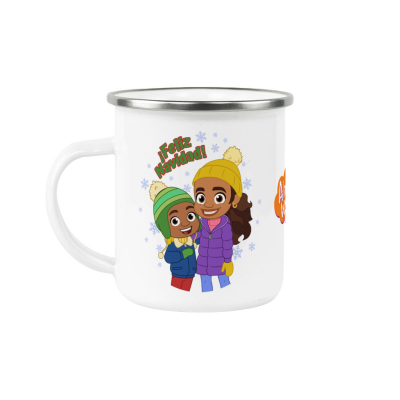 Alma and Junior "¡Feliz Navidad!"  12 oz  Enamel Cup