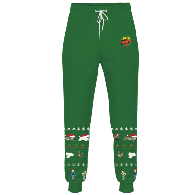 Wild Kratts Holiday Creature Rescue Green Joggers - ADULT UNISEX