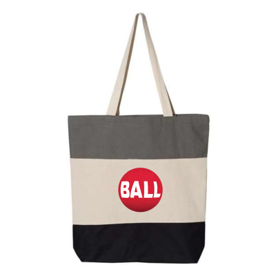 Embroidered Tri-Color Tote