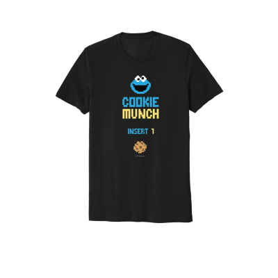 Cookie Monster 8Bit Cookie Munch Adult Tee