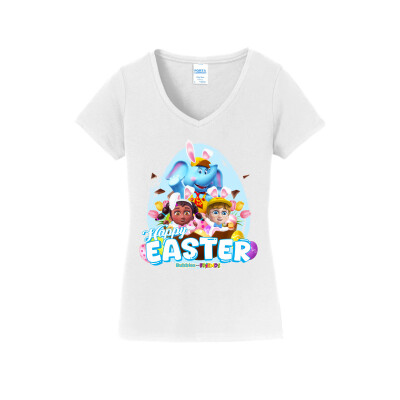 Bubbles & Friends Easter Friends V-Neck Tee