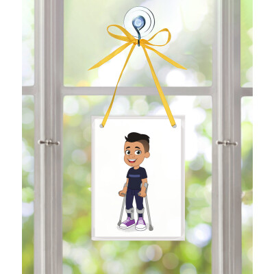 Eddie Glass Ornament - Rectangle