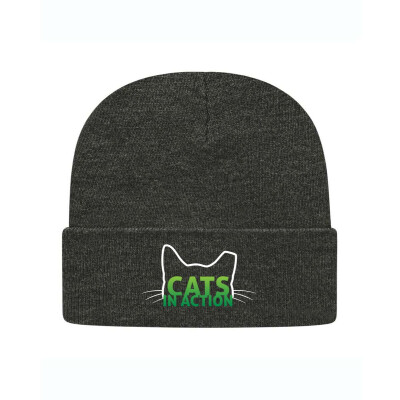 Cats in Action Knit Winter Hat