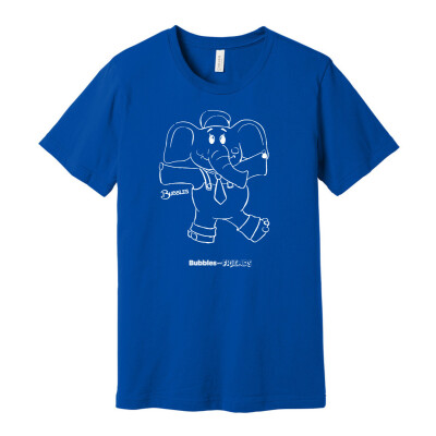 Bubbles and Friends - Happy Doodles (White) Bubbles Adult T-Shirt