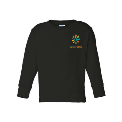 Embroidered Toddler Long Sleeve Cotton Jersey Tee