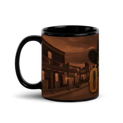 Outlaw Old West Black Glossy Mug