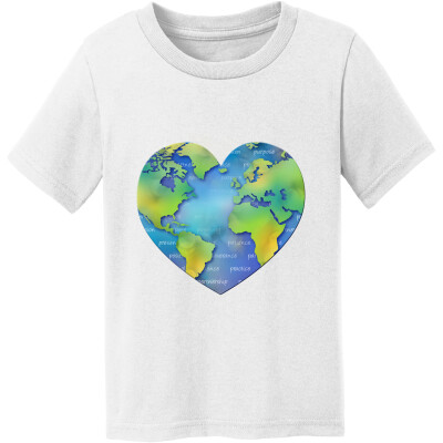 Peace Heart Toddler Core Cotton Tee
