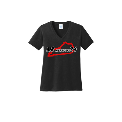 Port & Company® Ladies Core Cotton V-Neck Tee
