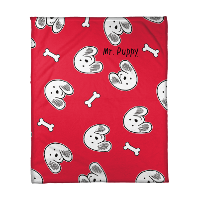 Mr Puppy Fleece Blanket 