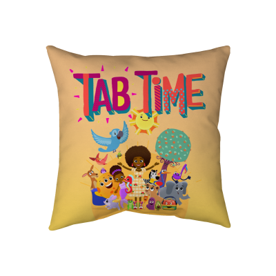 Ms. Tab & Friends Throw Pillow