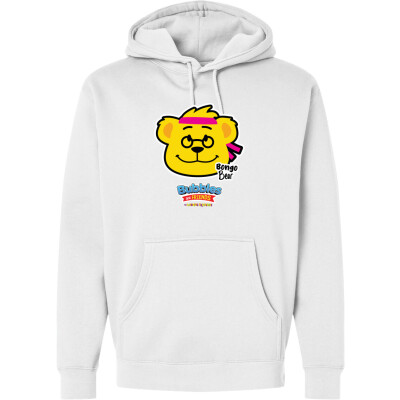 Bubbles & Friends- Friends from Happyville 'Bongo bear' Midweight Hooded Sweatshirt- Unisex