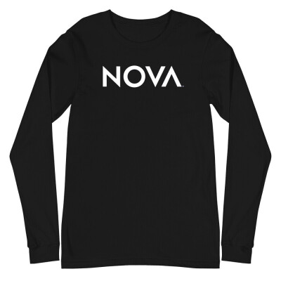 NOVA White Logo Adult Long Sleeve T-shirt