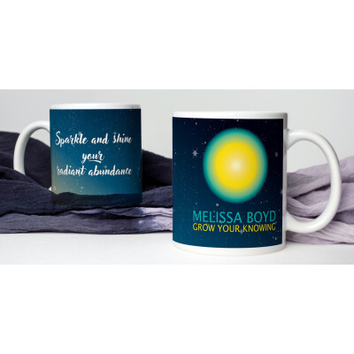 "Sparkle and Shine" 11oz White Ceramic Mug