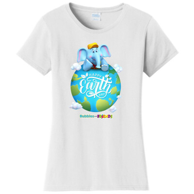 Bubbles & Friends Earth Day Planet Women's T-shirt