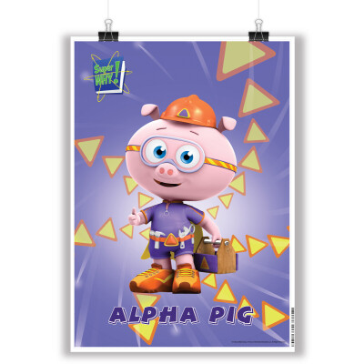 Super WHY! Alpha Pig Portrait Poster