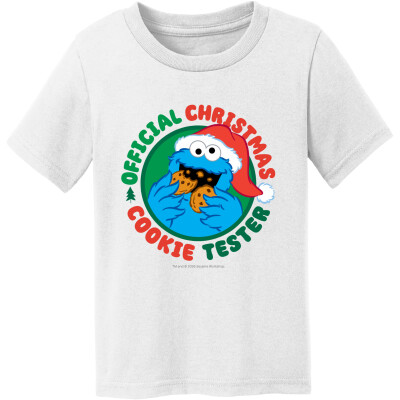 Cookie Monster Christmas Cookie Tester Toddler T-Shirt
