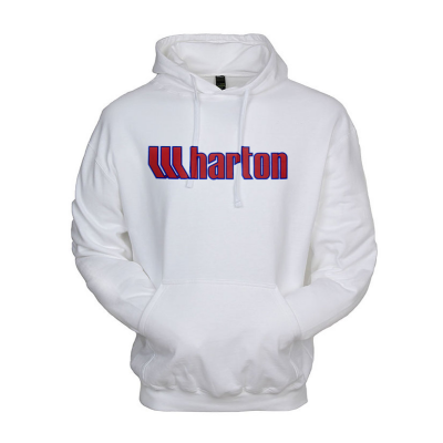 Vintage Wharton Logo Unisex Fleece Hoodie
