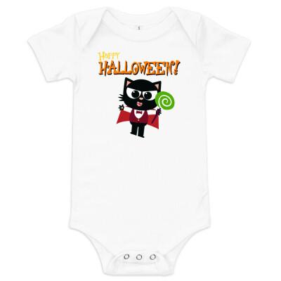 Milo Halloween Baby Short Sleeve One Piece | Soft & Playful Baby Outfit | Bella + Canvas