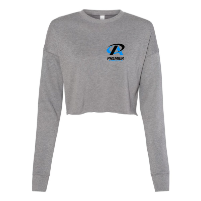 PREMIER ATHLETICS Embroidered Women's Cropped Crewneck Fleece
