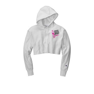 Champion ® Women’s Reverse Weave ® Cropped Cut-Off Hooded Sweatshirt Embroidered or Similar