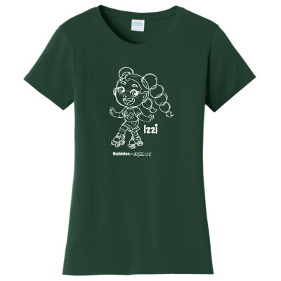 Bubbles Friends - Happy Doodles (White) Izzi Ladies T-Shirt