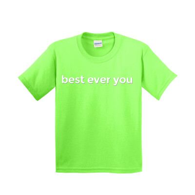 Best Ever You Youth Heavy Cotton 100% Cotton T-Shirt (White Logo)