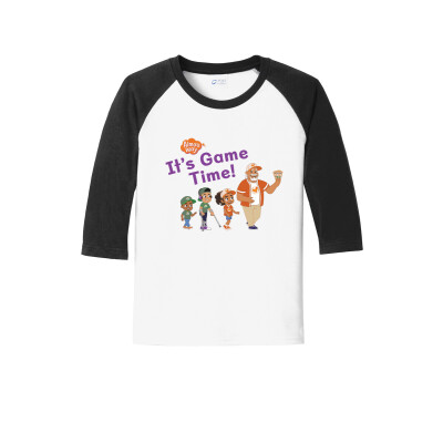 Alma's Way "Its's Game Time!" Youth 3/4 Sleeve Raglan Tee
