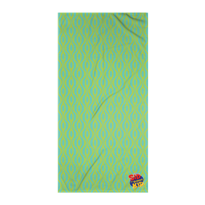 Sid the Science Kid - Green & Blue Atomic Retro Beach Towel 
