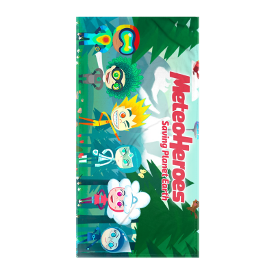 METEOHEROES "Saving Planet Earth" Beach Towel (Microfiber)