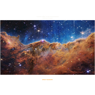 “Cosmic Cliffs” in the Carina Nebula (NIRCam Image) Tee