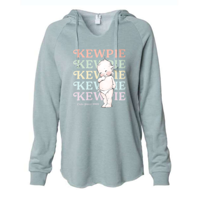 Kewpie®/Repeat - Women’s Lightweight California Wave Wash DTG Hooded Sweatshirt