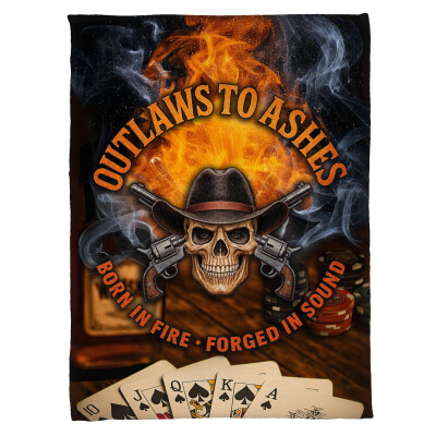 Outlaws to Ashes Fleece Blanket - Coral - Large (60" x 80")