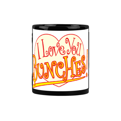 I love you Bunches! Logo 11oz Black Ceramic Mug