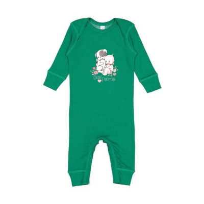 Kewpie® - "Best Friends" 2 / Rabbit Skins - Infant Long Legged Baby Rib Bodysuit