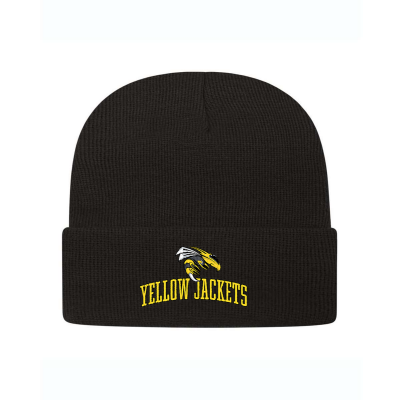 Yellow Jackets Embroidered Knit with Cuff
