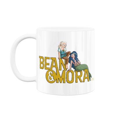 Bean and Mora Lounging - 11oz White Ceramic Mug