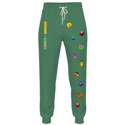 Sesame Street Character Faces Green – Toddler Joggers