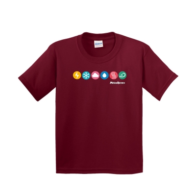 METEOHEROES  "Power Ups" UNISEX YOUTH Heavy Cotton 100% Cotton T-Shirt