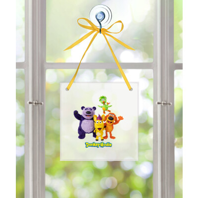 Donkey Hodie Glass Ornament