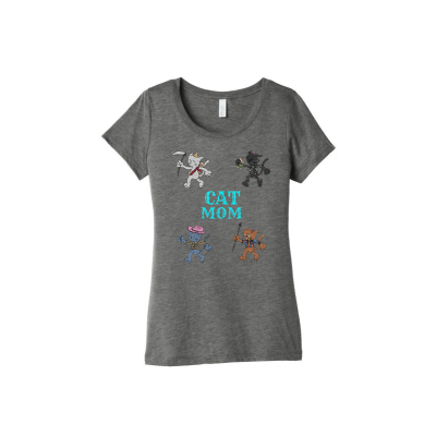 Cat mom BELLA+CANVAS Women’s Tri-blend Short Sleeve Tee