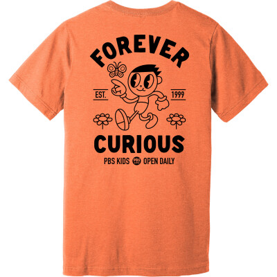 PBS KIDS Forever Curious Unisex Heather CVC Short Sleeve Tee