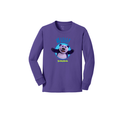 Donkey Hodie Hiiii! Purple Panda Youth Long Sleeve T-Shirt