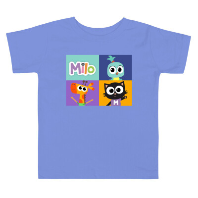 Milo and Friends Toddler Staple Tee | Bright & Playful Design for Little Adventurers