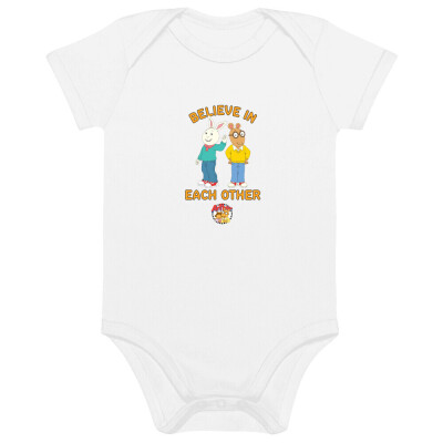 Buster & Arthur Believe in Each Other Organic Cotton Baby Bodysuit