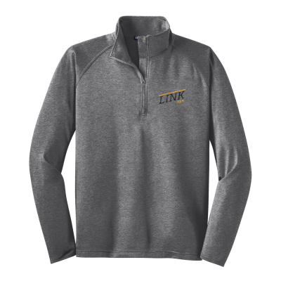 Embroidered Men's Stretch 1/2-Zip Pullover- LINK NKY logo