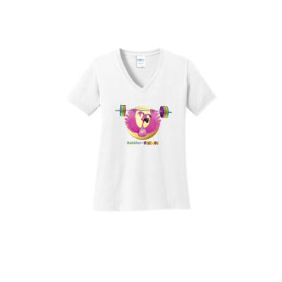 Bubbles and Friends - Summer Games Collection Flexi Weights Women V-Neck T-Shirt